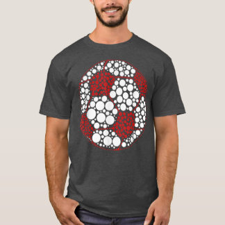 Funny Polka Dot Soccer Lover Player International  T-Shirt