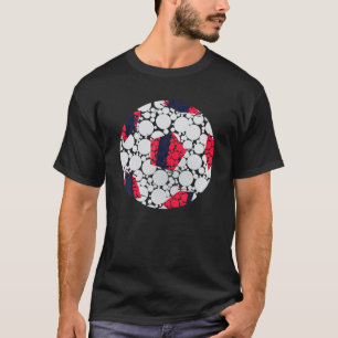 Funny Polka Dot Soccer Lover Player International  T-Shirt