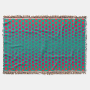 Funny Polka Dots Pattern green red + your idea Throw Blanket