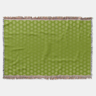 Funny Polka Dots Pattern green + your idea Throw Blanket