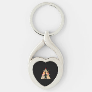 Funny Pomeranian Christmas Tree Decor Ornament Cos Key Ring
