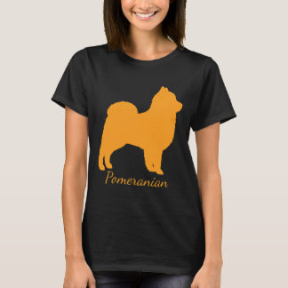 Funny Pomeranian Friend Puppy Love Dog Silhouetted T-Shirt