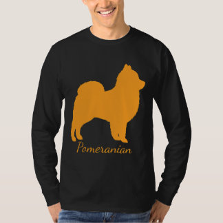Funny Pomeranian Friend Puppy Love Dog Silhouetted T-Shirt