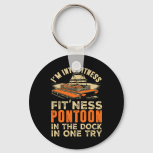 Funny Pontoon Captain Boating 1  Key Ring