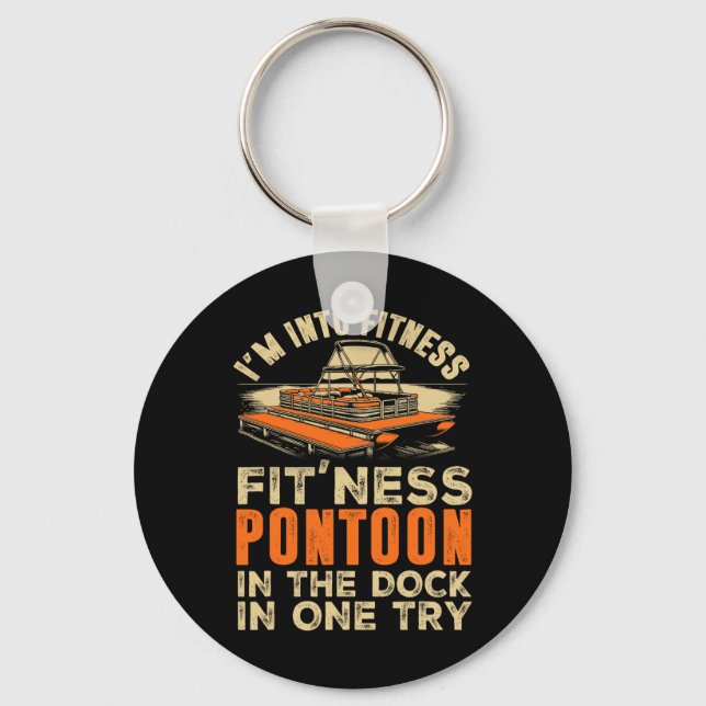 Funny Pontoon Captain Boating 1  Key Ring (Front)