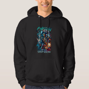 Funny Pontoon Captain Motor Boat Dad Pirate Graphi Hoodie