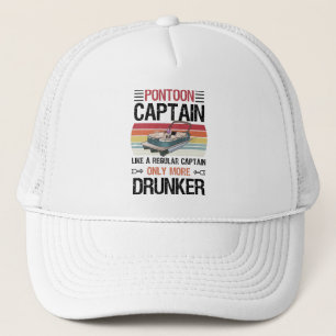 Funny Pontoon Captain Pontooning Gift Trucker Hat