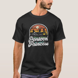 Funny Pontoon Princess Boat Pontooning Boating Wom T-Shirt