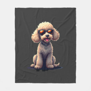 Funny Poodle Animal Lover Dogs Graphic Cute Dog Ow Fleece Blanket