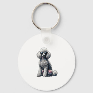 Funny Poodle Animal Lover Dogs Graphic Cute Dog Ow Key Ring