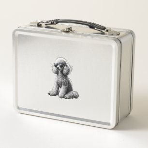 Funny Poodle Animal Lover Dogs Graphic Cute Dog Ow Metal Lunch Box