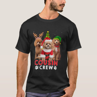 Funny Poodle Cousin Crew Christmas Tree Xmas Dog L T-Shirt