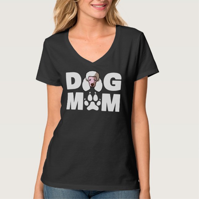 Funny Poodle Dog Mum Love R Gift T-Shirt (Front)