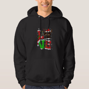 Funny Poodle Dog Tree Christmas Lights Xmas Pajama Hoodie