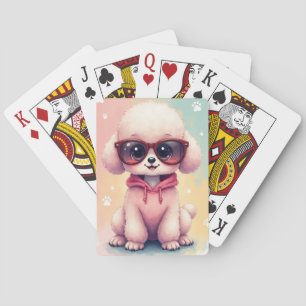 Funny Poodle Kawaii Dog Playing Cards