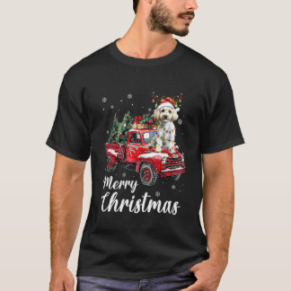 Funny Poodle Merry Christmas Tree Red Truck Xmas H T-Shirt