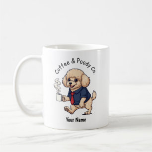 Funny Poodle Miniature Dog Business Suit Coffee Mug