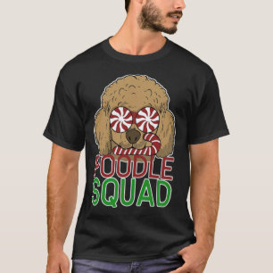 Funny Poodle Squad Christmas dog best friends coun T-Shirt