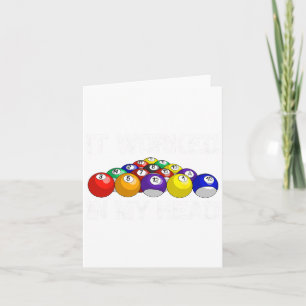 Funny Pool Art For Men Women Billiards Lover Pool  Card