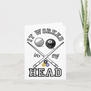 Funny Pool Art For Men Women Billiards Lover Pool  Card