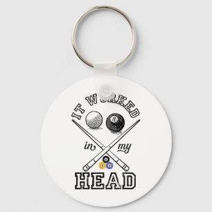 Funny Pool Art For Men Women Billiards Lover Pool  Key Ring