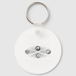 Funny Pool Art For Men Women Billiards Lover Pool  Key Ring