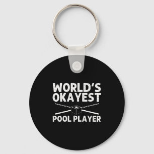 Funny Pool Art For Men Women Billiards Lover Pool  Key Ring
