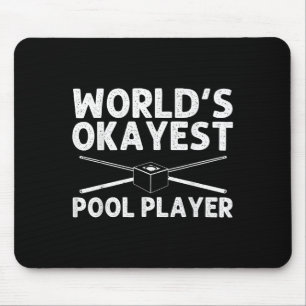 Funny Pool Art For Men Women Billiards Lover Pool Mouse Pad
