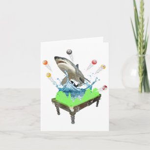 Funny Pool Billiards Shark  Card