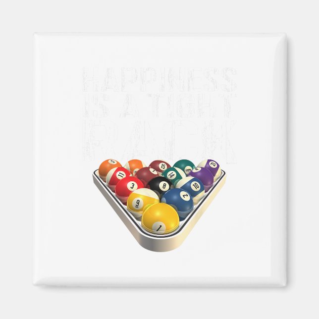 Funny Pool Billiards Tight Rack Tee  Magnet (Front)