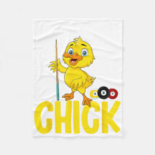 Funny Pool Chick 8 Ball Women Cute Billiards Ladie Fleece Blanket