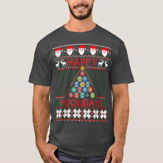 Funny Pool Christmas Tree Billiards Ugly Sweater 
