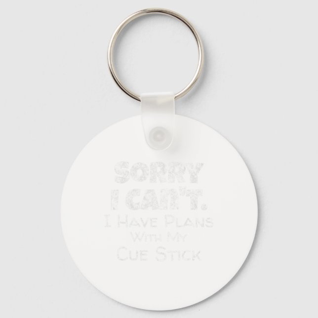 Funny Pool Cue Stick Quote Billiards Snooker Playe Key Ring (Front)