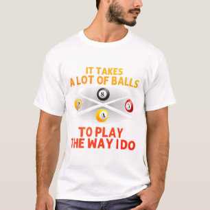 Funny Pool Design For Men Boys Billiard Lover Pool T-Shirt