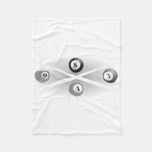 Funny Pool Design For Men Women Billiards Lover Po Fleece Blanket