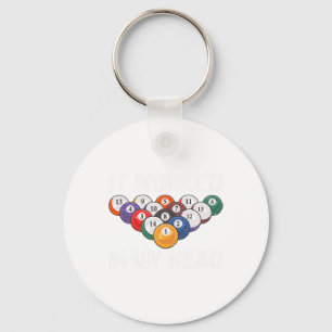 Funny Pool Design For Men Women Billiards Lover Po Key Ring