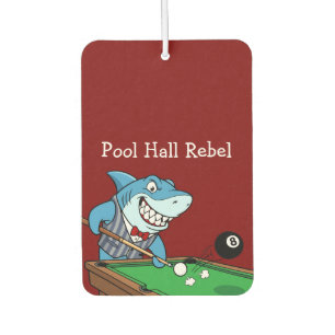 Funny Pool Hall Rebel Billiards Theme Men's Car Car Air Freshener
