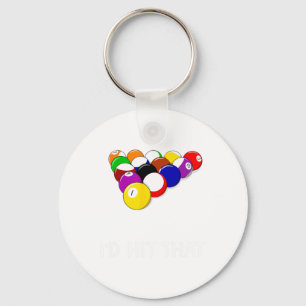 Funny Pool Id Hit That Billiards Player Gift Key Ring