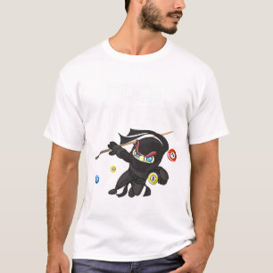Funny Pool Ninja Cute Pocket Billiards Boys Girls T-Shirt