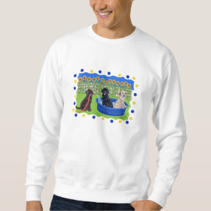 Funny Pool Party Labradors Sweatshirt