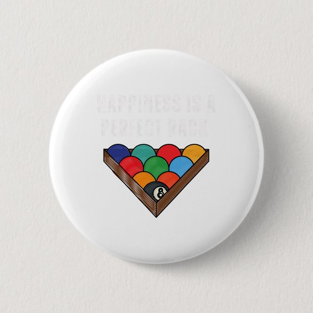 Funny Pool Perfect Rack Billiards Tee  6 Cm Round Badge (Front)