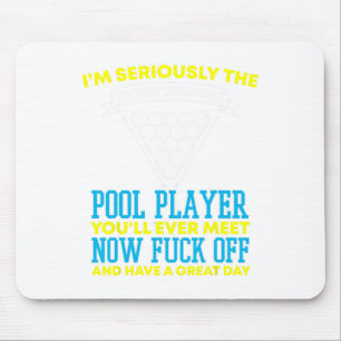 Funny Pool Player And Billiards Mouse Pad
