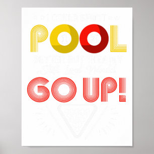 Funny Pool Player Billiards Poster