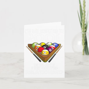 Funny Pool Player Gift For Men Cool Addicted To Bi Card