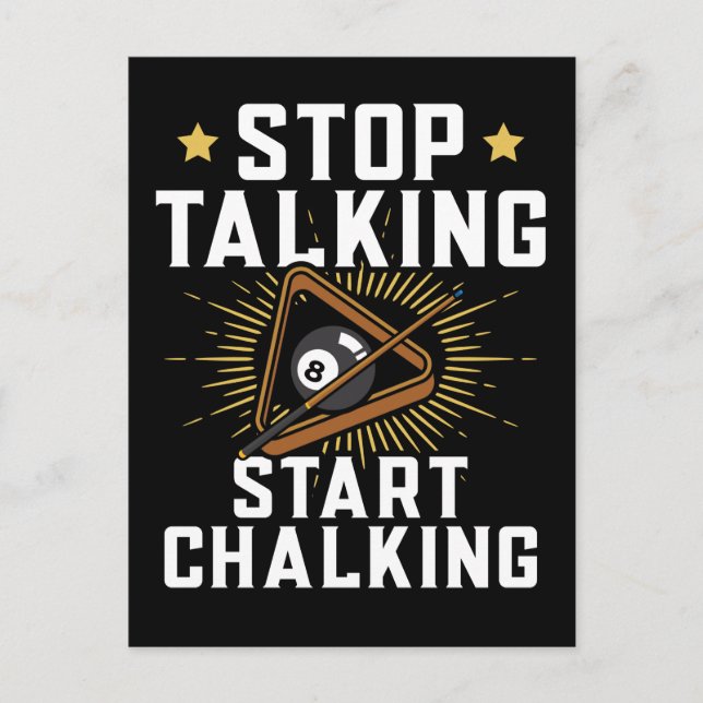 Funny Pool Player Quote Billard Sports Postcard (Front)