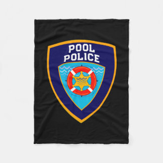 Funny pool police off duty lifeguards keep calm fleece blanket