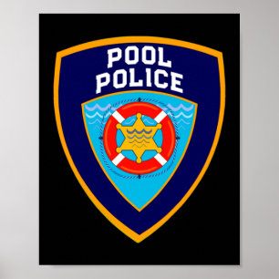 Funny pool police off duty lifeguards keep calm poster