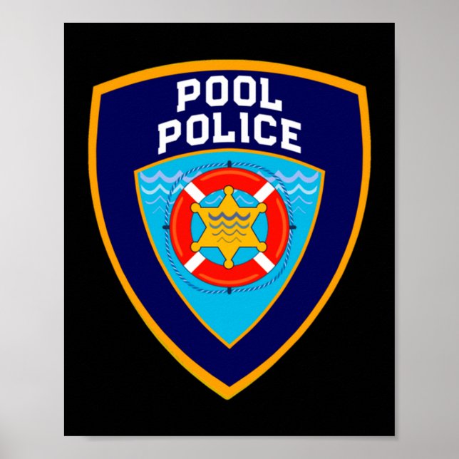 Funny pool police off duty lifeguards keep calm poster (Front)