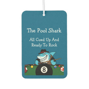 Funny Pool Shark Billiards Theme Men's Car Car Air Freshener