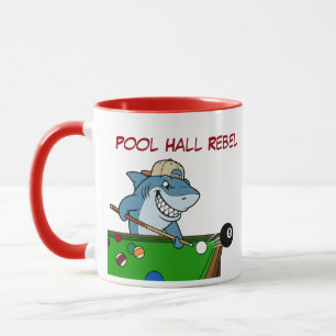 Funny Pool Shark Pool Hall Rebel Coffee Mugs
